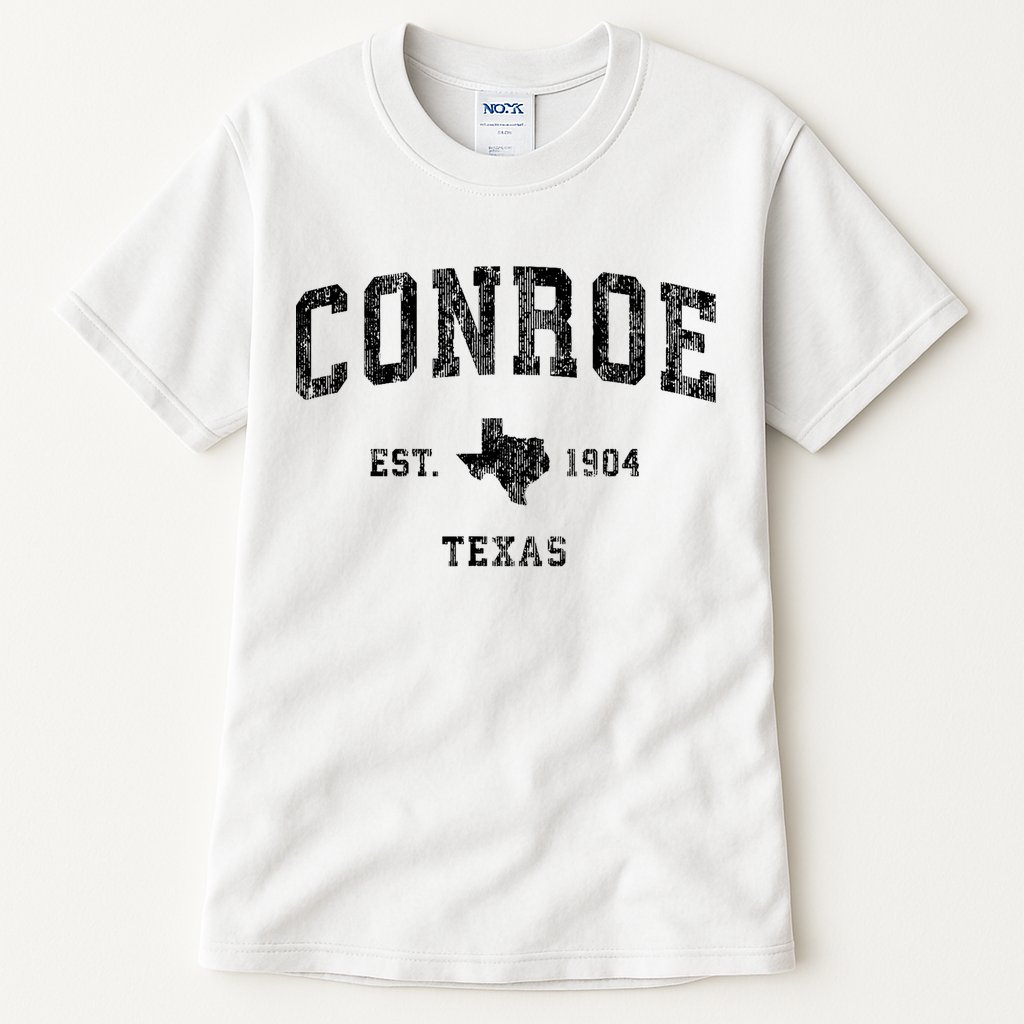 Conroe Texas Tx Vintage Athletic Sports Design Tall T-Shirt