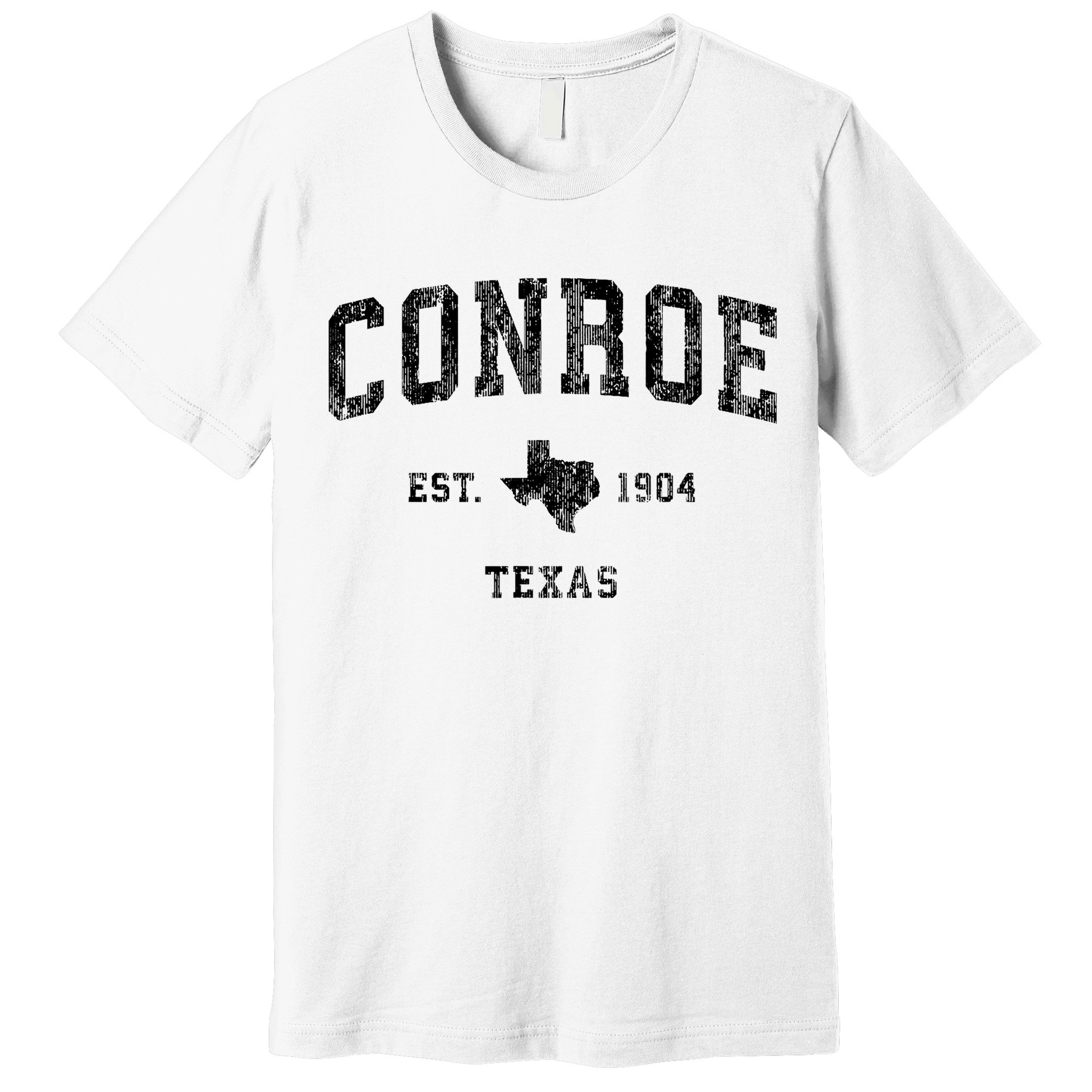 Conroe Texas Tx Vintage Athletic Sports Design Premium T-Shirt