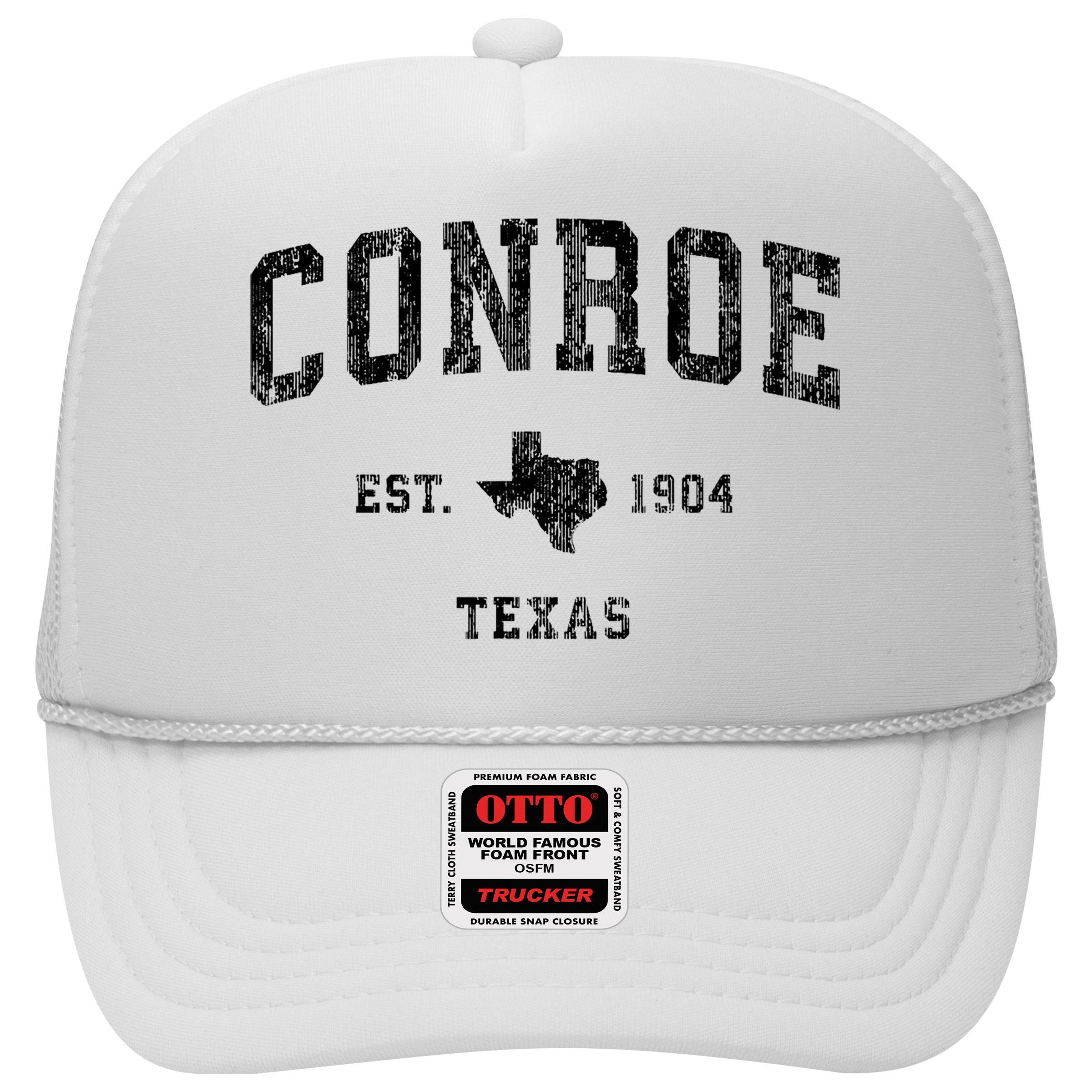 Conroe Texas Tx Vintage Athletic Sports Design Hat