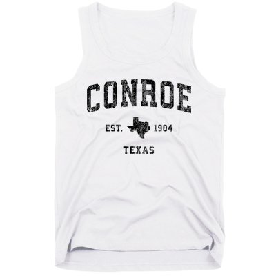 Conroe Texas Tx Vintage Athletic Sports Design Tank Top