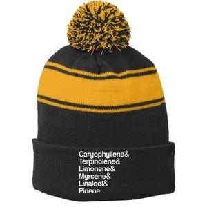 Cannabis Terpenes Terps List Marijuana Smoker Toker 420 Weed Stripe Pom Pom Beanie