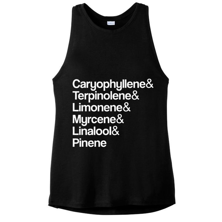 Cannabis Terpenes Terps List Marijuana Smoker Toker 420 Weed Ladies PosiCharge Tri-Blend Wicking Tank