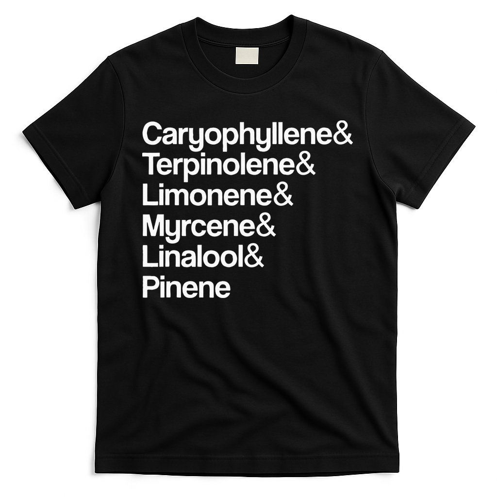 Cannabis Terpenes Terps List Marijuana Smoker Toker 420 Weed T-Shirt