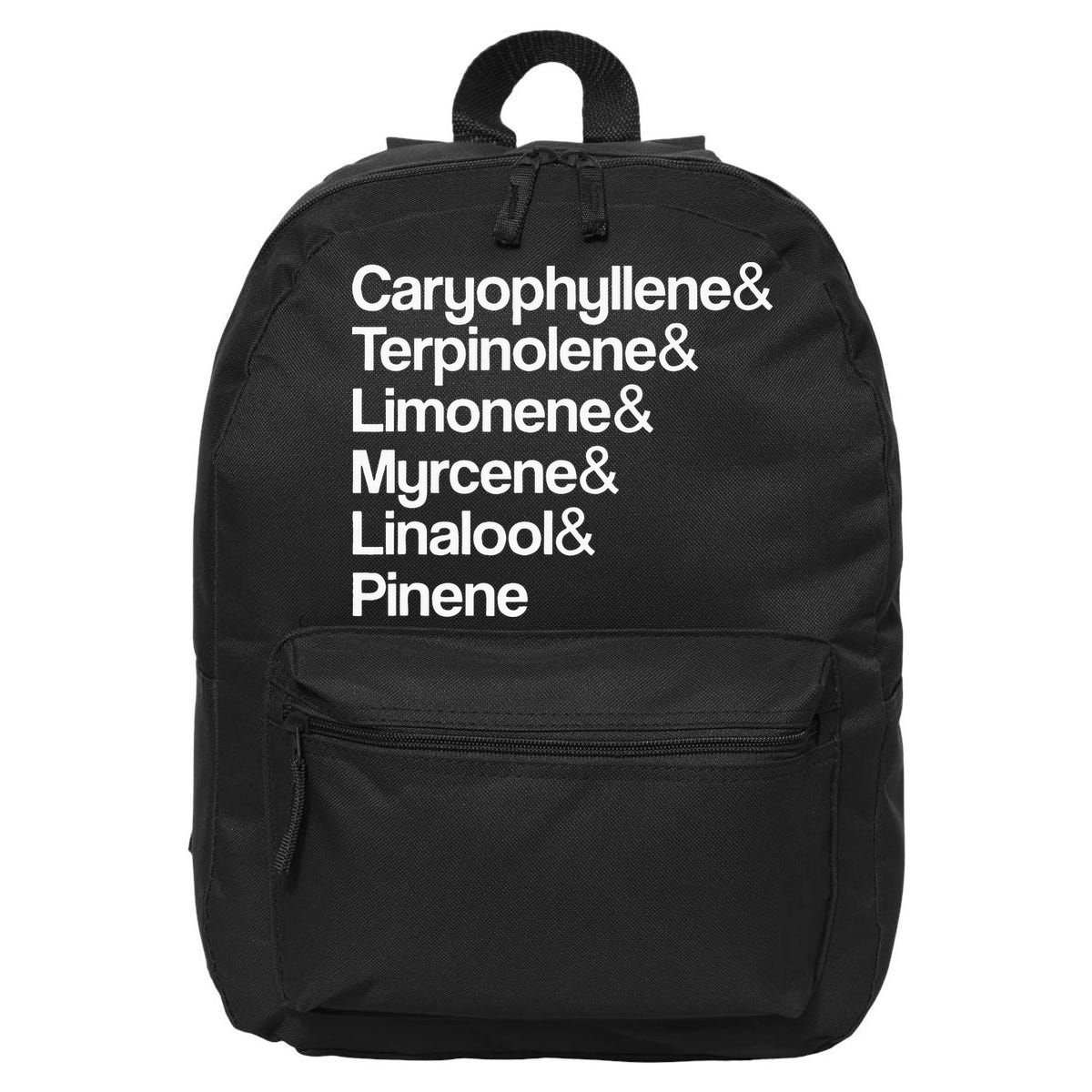 Cannabis Terpenes Terps List Marijuana Smoker Toker 420 Weed 16 in Basic Backpack