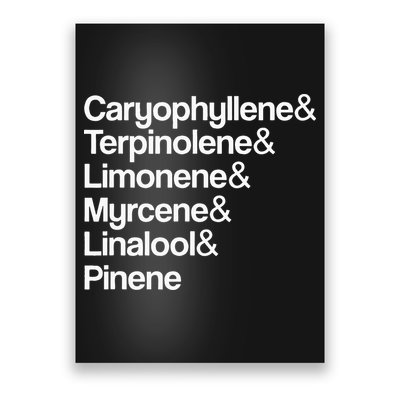 Cannabis Terpenes Terps List Marijuana Smoker Toker 420 Weed Poster