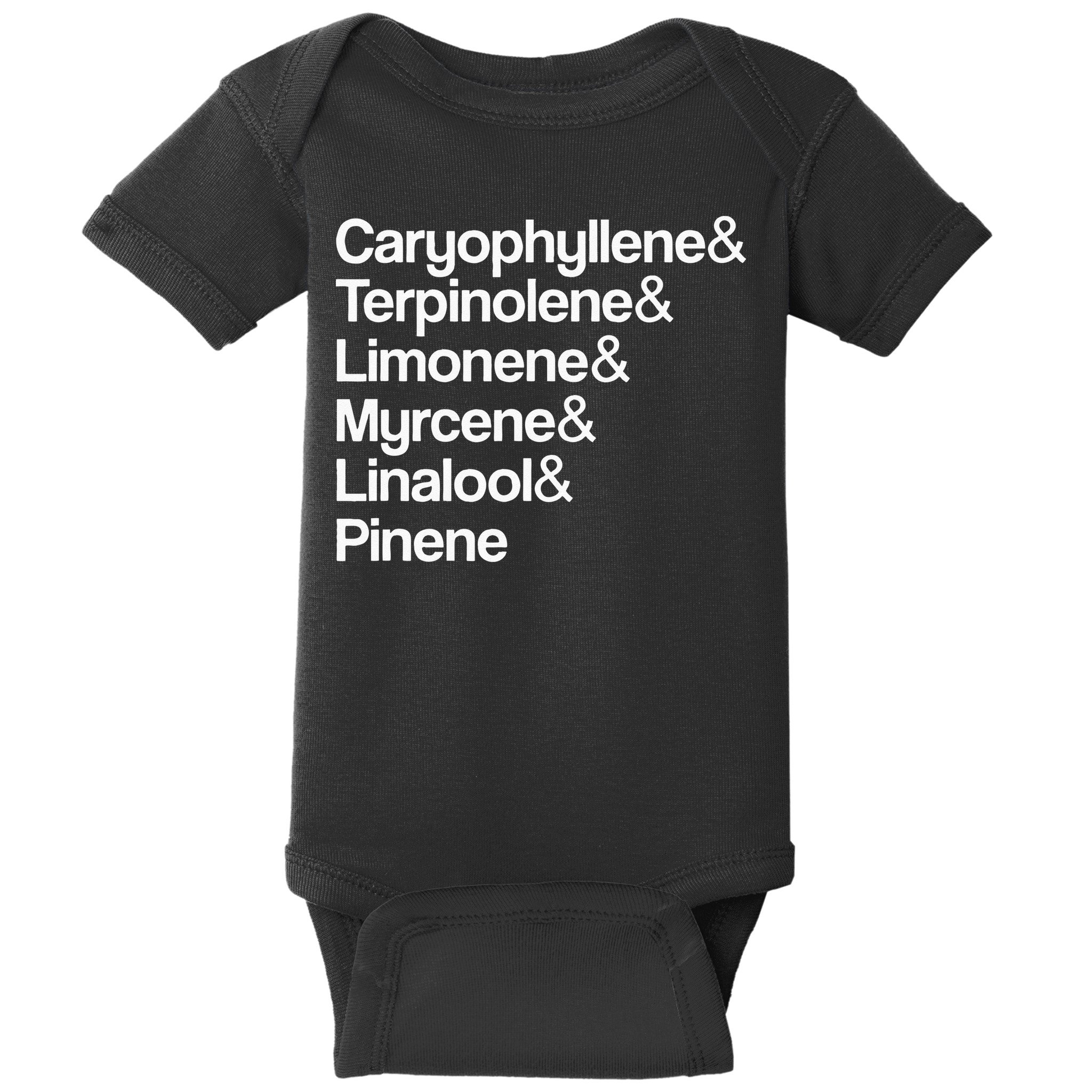 Cannabis Terpenes Terps List Marijuana Smoker Toker 420 Weed Baby Bodysuit