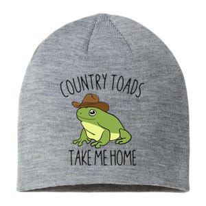 Country Toad Take Me Home Funny Toad Cowboy Hat Sustainable Beanie