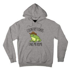 Country Toad Take Me Home Funny Toad Cowboy Hat Tall Hoodie