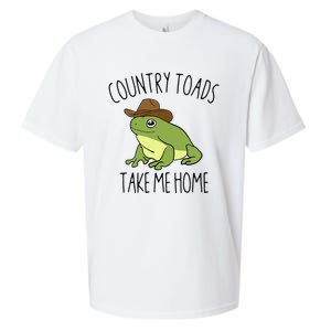 Country Toad Take Me Home Funny Toad Cowboy Hat Sueded Cloud Jersey T-Shirt