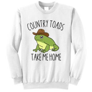 Country Toad Take Me Home Funny Toad Cowboy Hat Sweatshirt