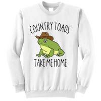 Country Toad Take Me Home Funny Toad Cowboy Hat Sweatshirt