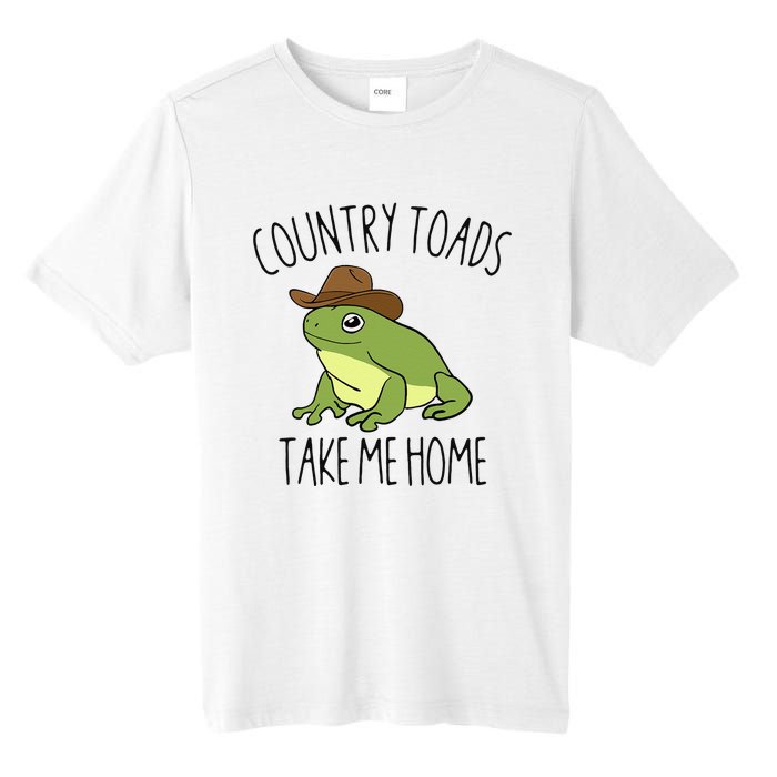 Country Toad Take Me Home Funny Toad Cowboy Hat Tall Fusion ChromaSoft Performance T-Shirt