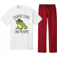 Country Toad Take Me Home Funny Toad Cowboy Hat Pajama Set