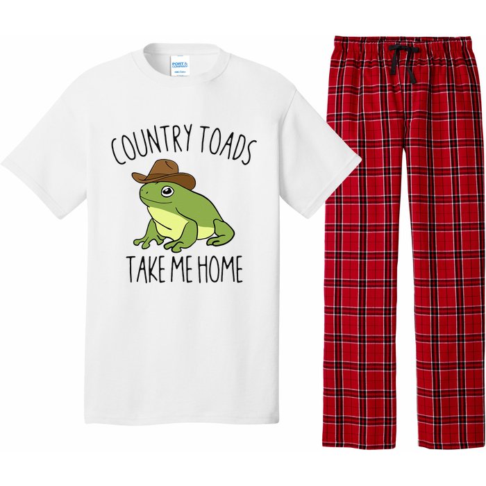 Country Toad Take Me Home Funny Toad Cowboy Hat Pajama Set