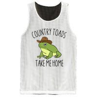 Country Toad Take Me Home Funny Toad Cowboy Hat Mesh Reversible Basketball Jersey Tank