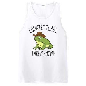 Country Toad Take Me Home Funny Toad Cowboy Hat PosiCharge Competitor Tank