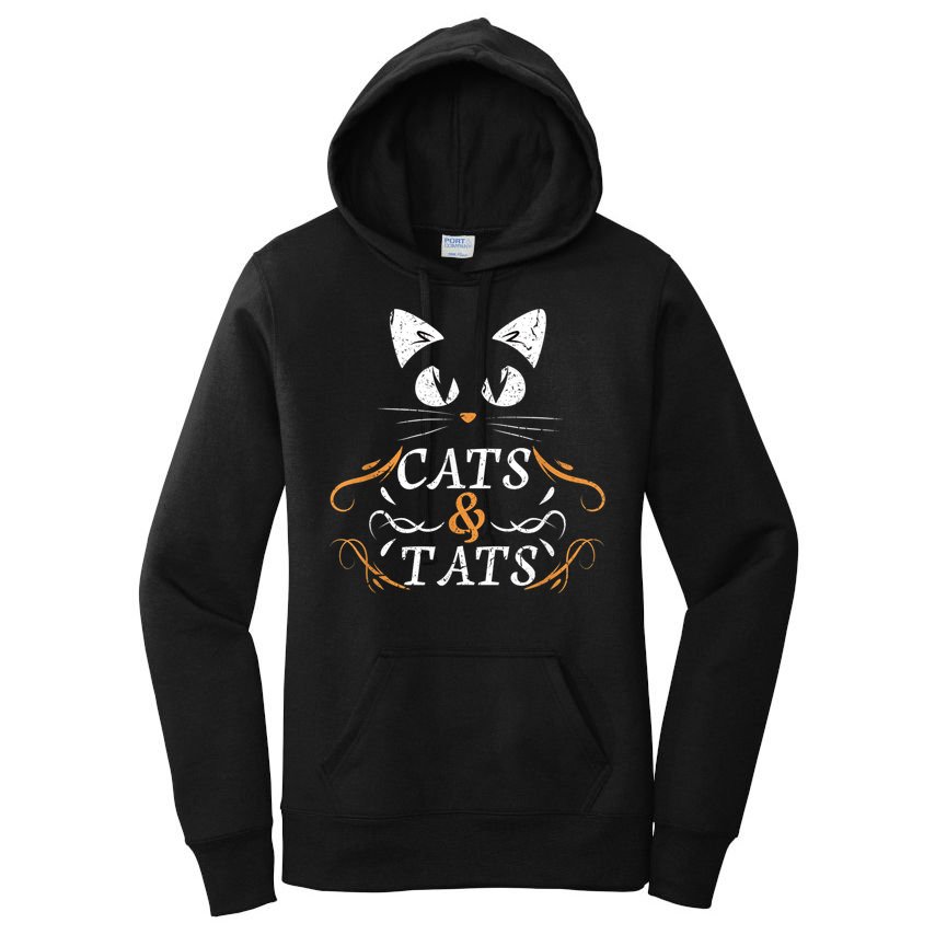 Cats & Tats Tattoo Artist Body Art Ink Cat Mom Cat Dad Women's Pullover Hoodie
