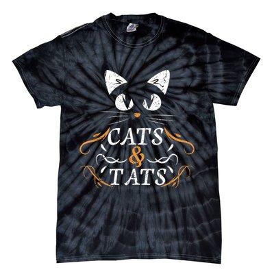 Cats & Tats Tattoo Artist Body Art Ink Cat Mom Cat Dad Tie-Dye T-Shirt