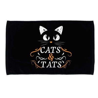 Cats & Tats Tattoo Artist Body Art Ink Cat Mom Cat Dad Microfiber Hand Towel