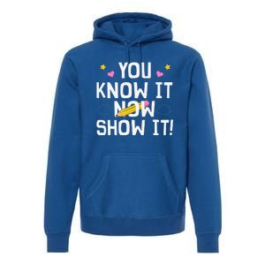 Cool Teacher Testing For Test Day Math Science Premium Hoodie