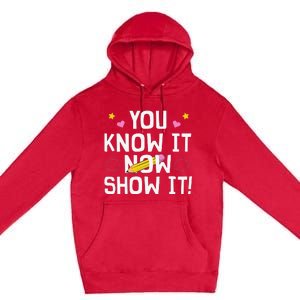 Cool Teacher Testing For Test Day Math Science Premium Pullover Hoodie