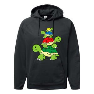 Cute Turtle Tortoises Ocean Love Sea Turtles Performance Fleece Hoodie