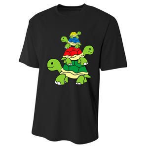 Cute Turtle Tortoises Ocean Love Sea Turtles Performance Sprint T-Shirt