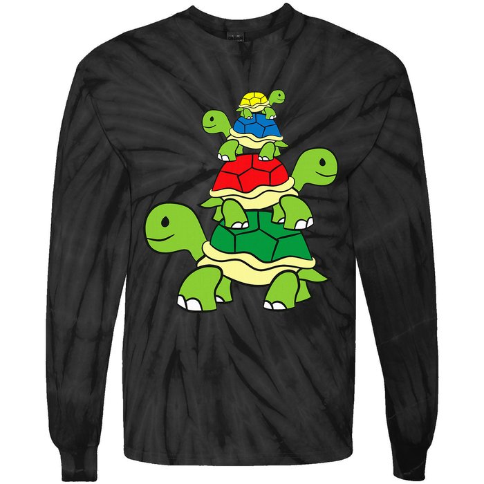 Cute Turtle Tortoises Ocean Love Sea Turtles Tie-Dye Long Sleeve Shirt