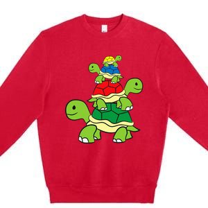 Cute Turtle Tortoises Ocean Love Sea Turtles Premium Crewneck Sweatshirt