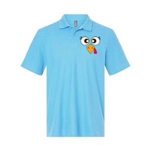 Cute Thanksgiving Turkey Face Turkey Day Softstyle Adult Sport Polo