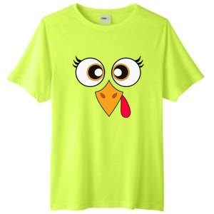 Cute Thanksgiving Turkey Face Turkey Day Tall Fusion ChromaSoft Performance T-Shirt