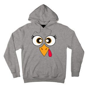 Cute Thanksgiving Turkey Face Turkey Day Tall Hoodie