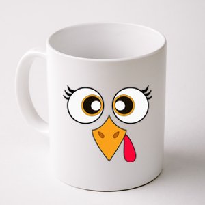 Cute Thanksgiving Turkey Face Turkey Day Coffee Mug