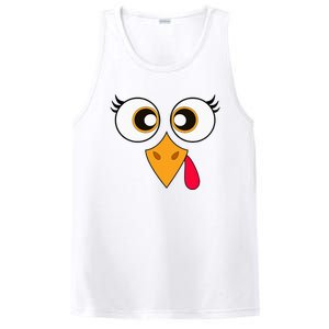 Cute Thanksgiving Turkey Face Turkey Day PosiCharge Competitor Tank