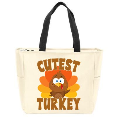 Cutest Turkey Thanksgiving Festive Zip Tote Bag