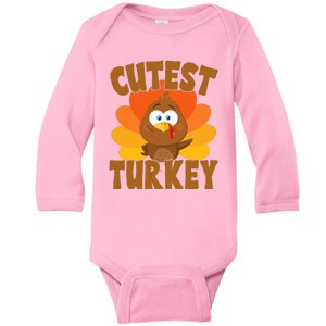 Cutest Turkey Thanksgiving Festive Baby Long Sleeve Bodysuit