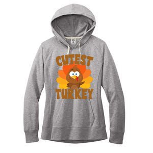 Cutest Turkey Thanksgiving Festive Women's Fleece Hoodie