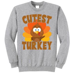 Cutest Turkey Thanksgiving Festive Tall Sweatshirt