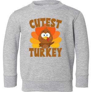 Cutest Turkey Thanksgiving Festive Toddler Sweatshirt