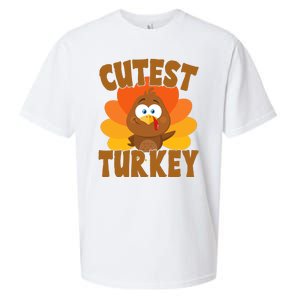 Cutest Turkey Thanksgiving Festive Sueded Cloud Jersey T-Shirt