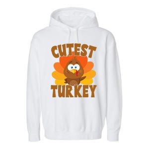 Cutest Turkey Thanksgiving Festive Garment-Dyed Fleece Hoodie