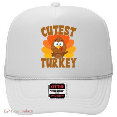 Cutest Turkey Thanksgiving Festive High Crown Mesh Back Trucker Hat