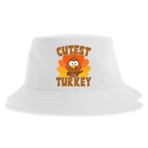 Cutest Turkey Thanksgiving Festive Sustainable Bucket Hat