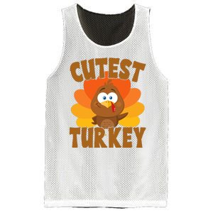 Cutest Turkey Thanksgiving Festive Mesh Reversible Basketball Jersey Tank