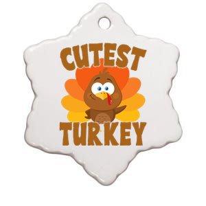 Cutest Turkey Thanksgiving Festive Ceramic Star Ornament