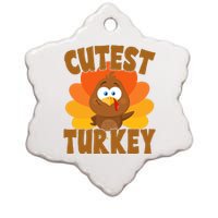 Cutest Turkey Thanksgiving Festive Ceramic Star Ornament