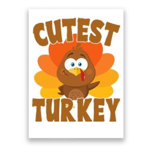 Cutest Turkey Thanksgiving Festive Poster