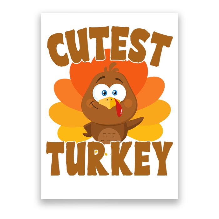 Cutest Turkey Thanksgiving Festive Poster