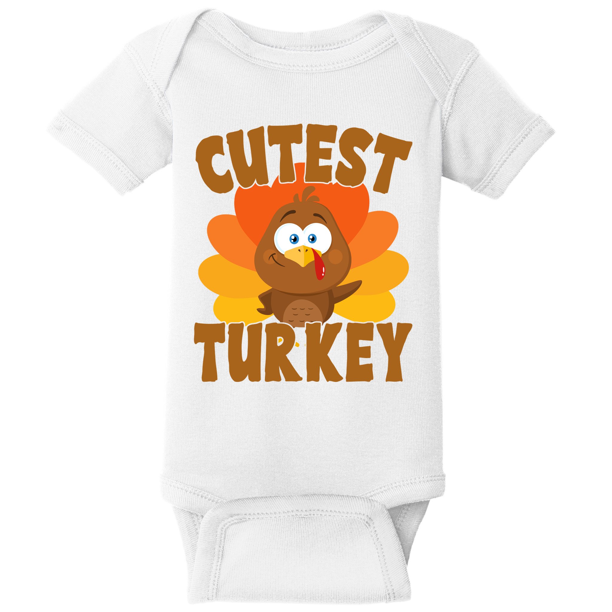 Cutest Turkey Thanksgiving Festive Baby Bodysuit