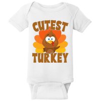 Cutest Turkey Thanksgiving Festive Baby Bodysuit